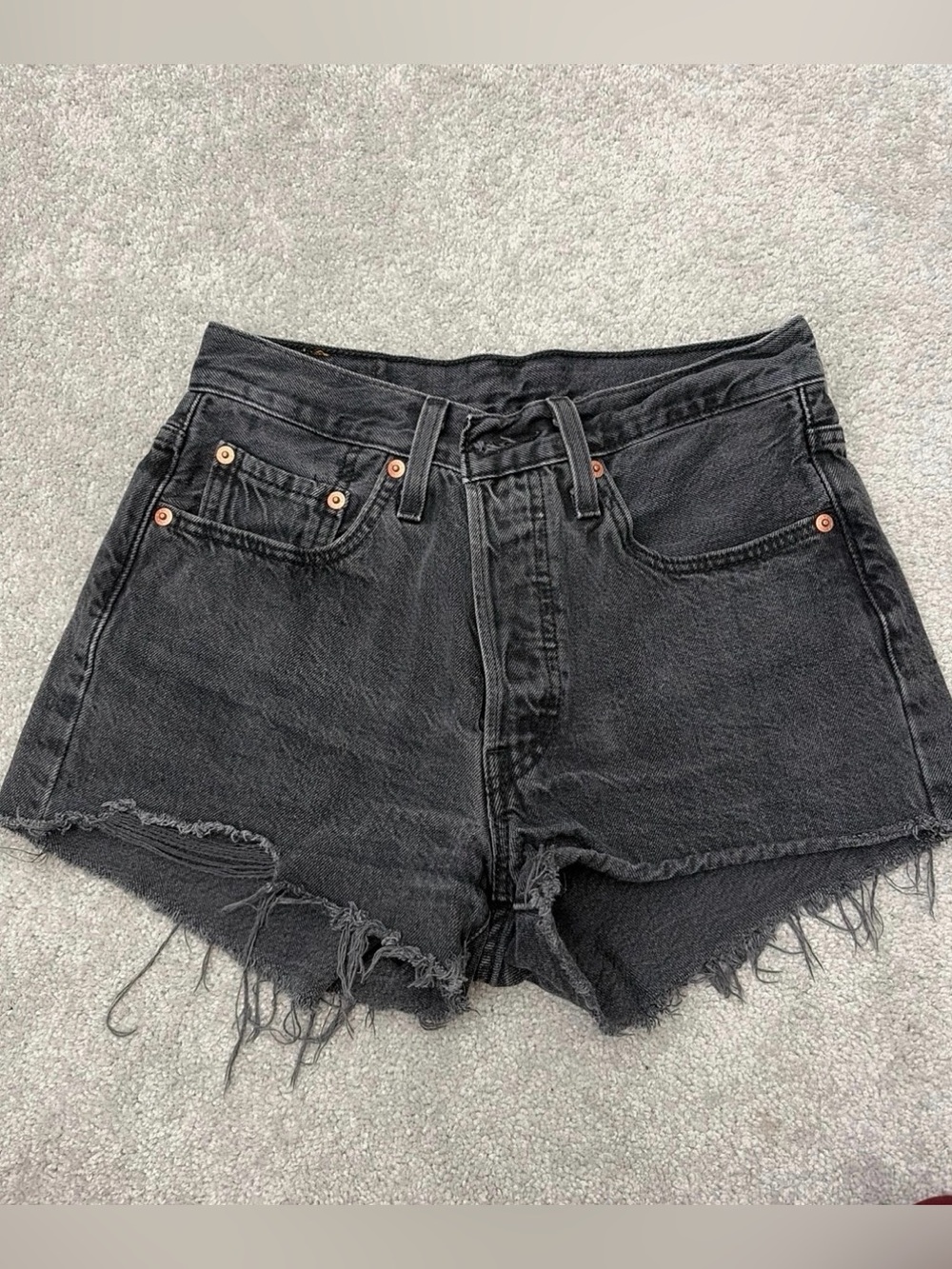 Levis 501 high waisted shorts